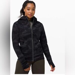 LULULEMON!! Scuba Hoodie! Deep Coal Camo. Size 10